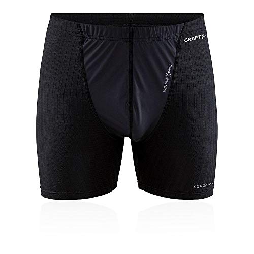 Craft Sportswear Men's Active Extreme X Wind Boxer, Black-Granite, X-Large