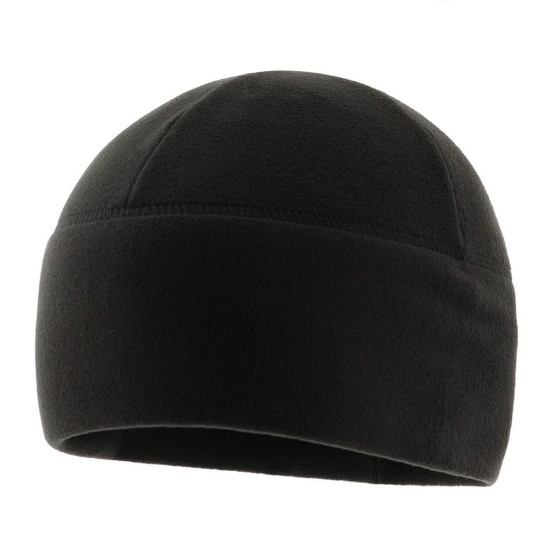 M-Tac Watch Cap Fleece Mens Winter Hat Military Tactical Skull Cap Beanie (Black, M)