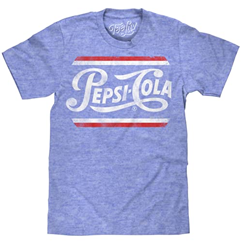 Pepsi Cola Classic Logo T-Shirt Soft Touch Fabric-X-Large Royal Snow Heather