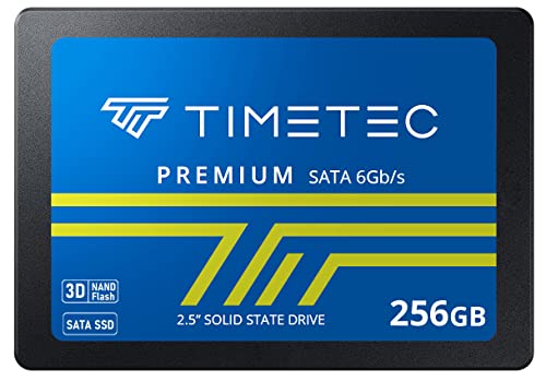 Timetec 256GB SSD 3D NAND SATA III 6Gb/s 2.5 Inch 7mm (0.28') Read Speed Up to 550 MB/s SLC Cache Performance Boost Internal Solid State Drive for PC Computer Desktop and Laptop (256GB)
