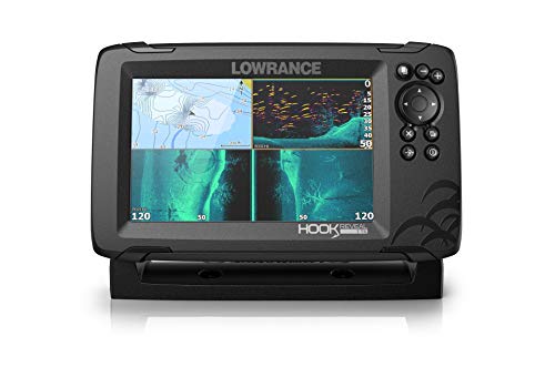 Lowrance HOOK Reveal 7 TripleShot - 7-inch Fish Finder with TripleShot Transducer, Preloaded C-MAP US Inland Mapping