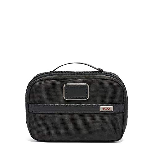 TUMI - Alpha Split Travel Kit - Luggage Accessories Toiletry Bag for Men and Women with Embossed Leather Carry Handle - Black