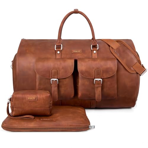 Garment Bag for Travel, Convertible Carry on Garment Duffel Bag for Men 3Pcs Weekender Bag 2 in 1 Hanging Suitcase Suit Bag