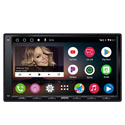 ATOTO A6PF Android Double-DIN Car Stereo, Wireless CarPlay, Wireless Android Auto, Mirrorlink, 7' Touchscreen in-Dash Navigation, GPS Tracker, WiFi/BT/USB Tethering, HD LRV, 2G+32G, A6G2A7PF