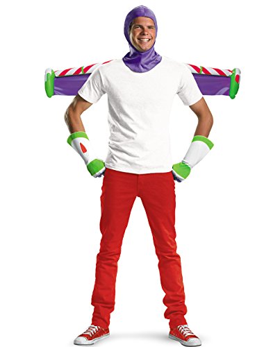Disney mens Disguise Pixar Toy Story and Beyond Buzz Lightyear Adult Kit costume accessory sets, White/Purple/Green/Red, One Size US