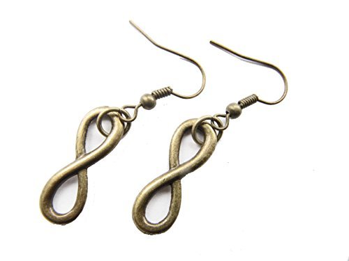 2Pairs Ancient Bronze Infinity Earrings, Infinity Dangle, Infinity Jewelry, Dangle Earrings, Handmade Infinity