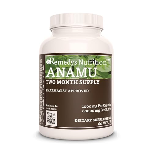 Remedy's nutrition Anamu (Guinea Hen) Extract Powder 1,000mg Vegan Capsules Herbal Supplement - Non-GMO, Gluten Free, Dairy Free - Two Month Supply (60 Count)