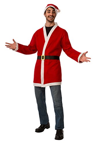 Rubie's unisex adult Clausplay Santa Jacket With Belt and Hat Party Supplies, Multi Color, Standard US
