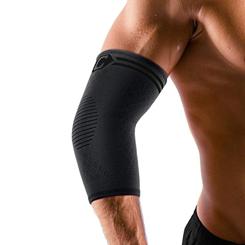 CAMBIVO 2 Pack Elbow Brace for Tendonitis, Tennis Elbow Compression Support Sleeve for Golfers Elbow Pain Relief, Arthritis, Bursitis, Workout, Weightlifting (Black,X-Large)