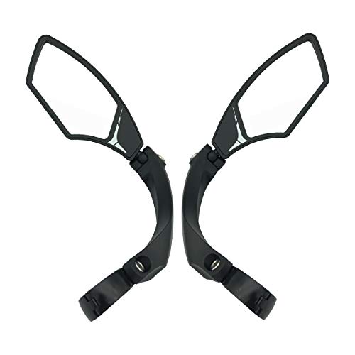 Hafny New Handlebar Bike Mirror, HD Blast-Resistant, Safe Crystal Clear Glass Mirror, Adjustable Rotatable Bicycle Mirror, Rearview Mirror for Bicycle, HF-MR095