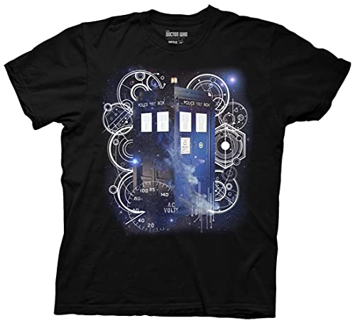 Ripple Junction Doctor Who Tardis Space Tech Adult T-Shirt Large Black