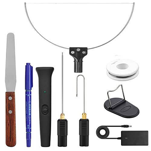3 in 1 Foam Cutter, GOCHANGE Electric Cutting Machine Pen Tools Kit, 100-240V /18W Styrofoam Cutting Pen with Electronic Voltage Transformer Adaptor For Foam Cutting, Holes Digging, Details Handling
