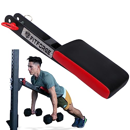 FitForge Adjustable Chest Support Power Rack Attachment - Fits Most Power Racks with 5/8' & 1' Holes - Weight Bench Press Rack & Chest Press Machine Alternative