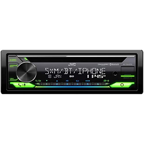 JVC KD-TD91BTS Bluetooth Car Stereo Receiver with USB Port – 2-Line LCD Display, AM/FM Radio – CD and MP3 Player - Amazon Alexa Enabled – Single DIN - 13-Band EQ (Black)