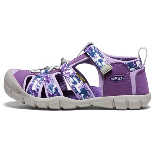 KEEN Kids Seacamp 2 CNX Closed Toe Sandals, Camo/Tillandsia Purple, 6 US Unisex Toddler