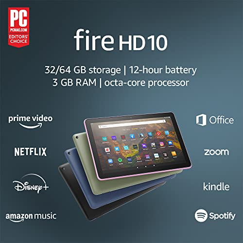 Amazon Fire HD 10 tablet, 10.1', 1080p Full HD, 32 GB, (2021 release), Olive