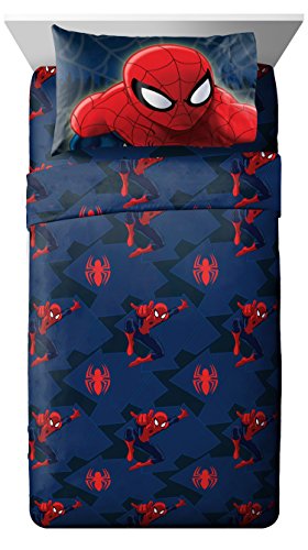 Jay Franco Marvel Spiderman 'Saving The Day' Microfiber 4 Piece Full Sheet Set