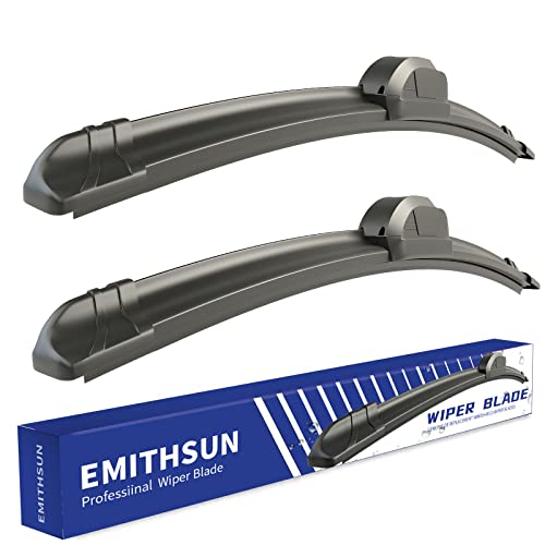 EMITHSUN OEM QUALITY 20' + 20' Premium All-Seasons Durable Stable And Quiet Windshield Wiper Blades(Set of 2)