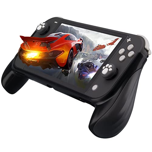 Lammcou Hand Grip for Switch Lite, Ergonomic Gaming Handle Holder & Joystick Caps for Switch Lite Accessories Kit