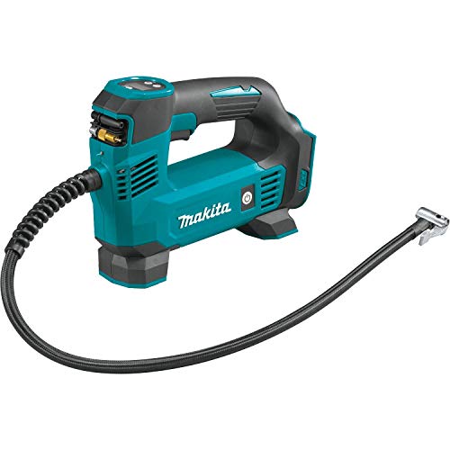 Makita DMP180ZX 18V LXT Lithium-Ion Cordless Inflator, Battery Powered, Tool Only(battery and charger not included);Presta valve adapter;Sports ball needle;Tapered adapter, Teal