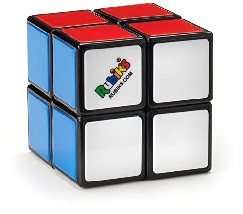 Rubik's Mini, Original 2x2 Rubik's Cube 3D Puzzle Fidget Cube Stress Relief Fidget Toy Brain Teasers Travel Games, Packaging May Vary, for Adults and Kids Ages 8+