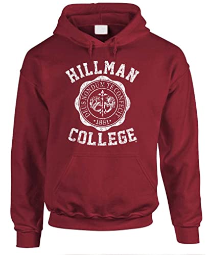 HILLMAN COLLEGE - 80s sitcom retro hbcu - Fleece Pullover Hoodie (2XL, Maroon)