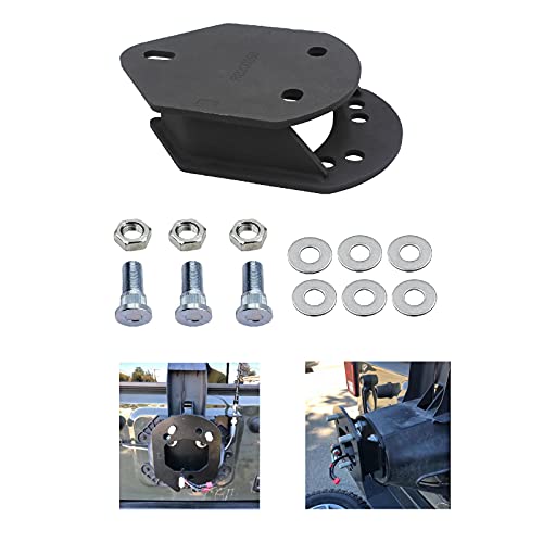 YHB Spare Tire Carrier Spacer for 1987-2018 Wrangler JK TJ YJ up to 33' Tire - Spare Tire Bracket Steel Black Fits 5x4.5 and 5x5 Wheel Bolt Patterns