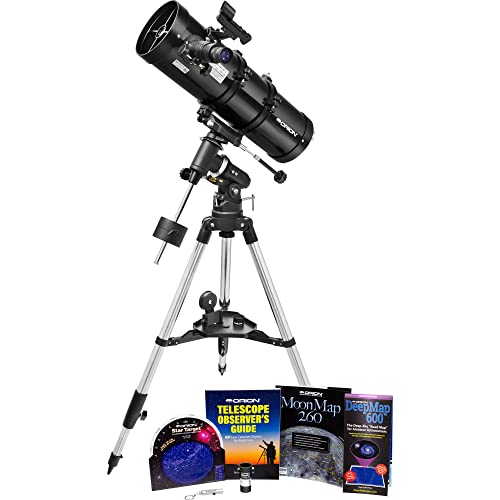 Orion SpaceProbe 130ST EQ Reflector Telescope Kit for Astronomy Beginners to Intermediate with Equatorial Mount, Tripod, Eyepieces, Smartphone Adapter