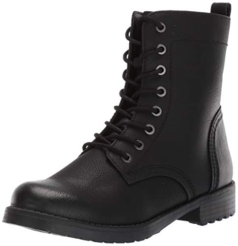Amazon Essentials Women's Lace-Up Combat Boot, Black, 10