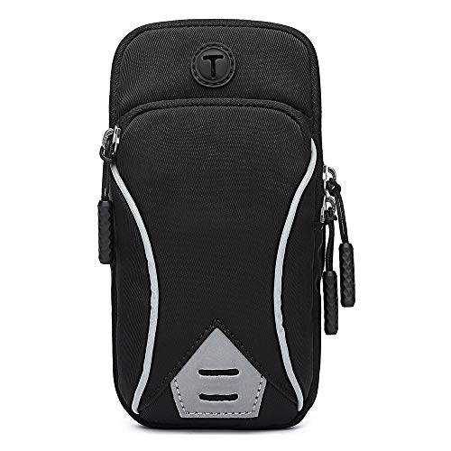 Running Armband Phone Holder Bag, GORWRICH Sweatproof Running Phone Armband Sports Armband with Key Holder and Extension Strap, Suitable for iPhone 11 11 Pro XS XR X 8 7 6s 6 Up to 6 Inches