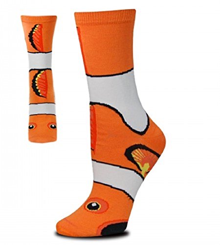 Clown Fish Sock Puppet Orange Medium Socks