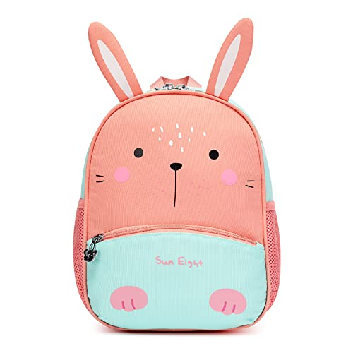 SUN EIGHT Toddler Backpack for Girls 3D Cartoon Rabbit Kids Backpack School Bag for Baby Backpack Girls Boy 1-5 Years Girl Toddler Bag(Rabbit)