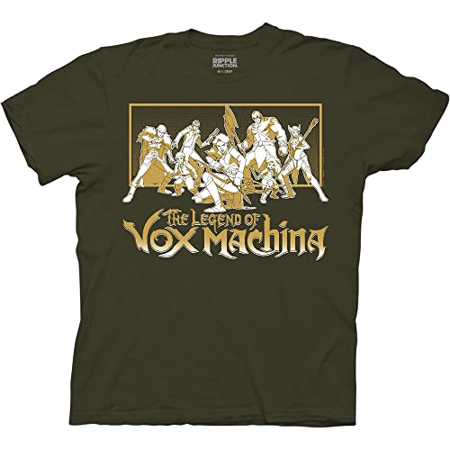 Ripple Junction The Legend of Vox Machina Characters Fight Pose Fantasy Adult T-Shirt Officially Licensed Large Army