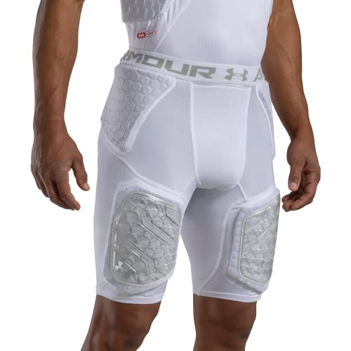 Under Armour Unisex Adult 5Pad (Adult) Gameday Armour Pro 5 Pad Girdle, New White, Medium US