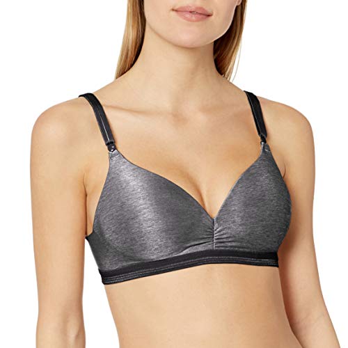 Warner's Women's Play Stay Cool and Dry Wireless Lift Comfort Bra RN3281A, Dark Gray, 36B