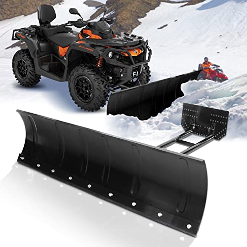 DING.PAI Universal Snow Plow Kit Heavy Duty Steel Square Push Snow Blade Adjustable for Pickup Trucks UTV ATV Arctic Cat Access Kawasaki Honda Aeon Crossland 45 Inch