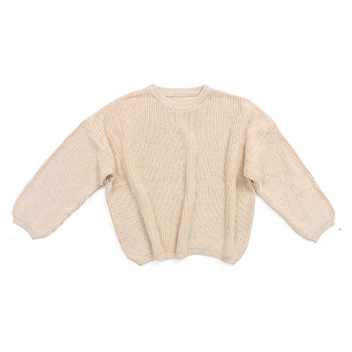 Afunbaby Baby Girl Boy Knit Sweater Blouse Pullover Sweatshirt Warm Crewneck Long Sleeve Tops for Infant Toddler (Cream, 0-3 Months)