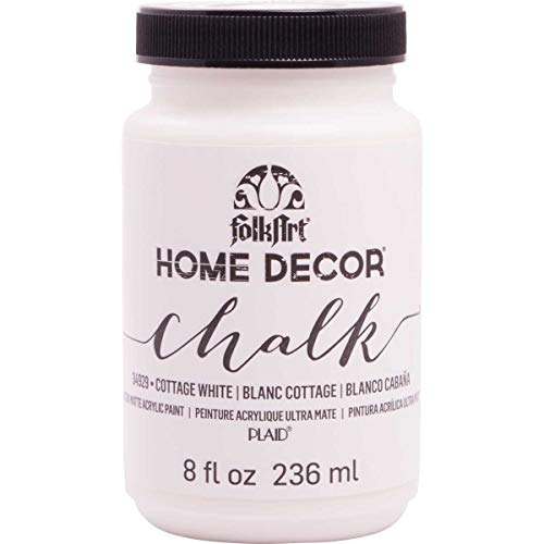 FolkArt Home Decor Chalk Furniture & Craft Acrylic Paint in Assorted Colors, 8 ounce, Cottage White