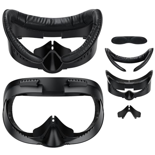 Face Pad Compatible with Meta Quest 3, Facial Interface Foam Cushion Replacement, Anti-Leakage Light Nose Pad Face Cover Compatible with Oculus Quest 3 Accessories