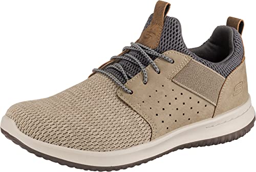 Skechers Men's Classic Fit-Delson-Camden Sneaker, Taupe, 9 M US