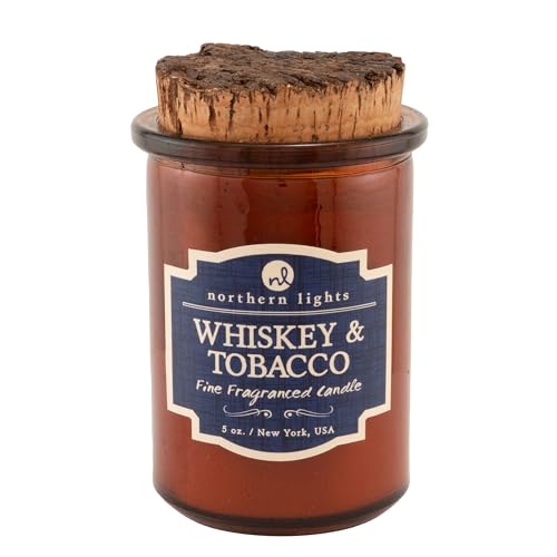 Northern Lights Candles Spirit Jar Candles, Whiskey and Tobacco - 52601