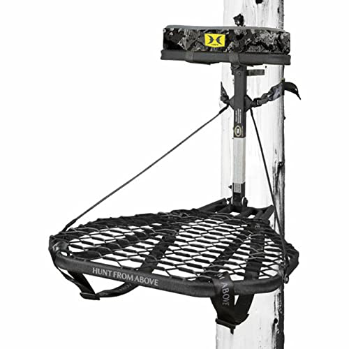 Hawk Mega Combat 1-Piece Hang-On Big Game/Shooting/Hunting Steel Tree Stand With 24'x30' Xl Rock-Solid Platform