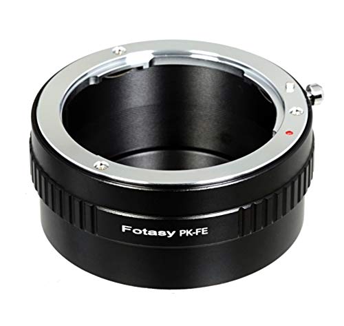 Fotasy PK Lens to E Mount Adapter, K Mount E Adapter, PK Lense to E, Compatible with K-Mount Lens Sony a7 a7R a7s II III IV a9 a7c Alpha 1 a6600 a6500 a6400 a6300 a6100 a6000 a5100 a5000 a3500 ZV-E10