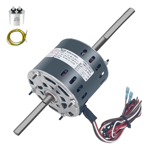 RV AC Fan Motor Replaces Fasco D1092 Coleman mach 1468-3069 7184-0156 7184-0432 Zhongshan Broad-Ocean Y6L457D01L, 1/3HP 115 V 1675/1080RPM 2 Speed Air Conditioner Condenser LEUNGOO Include a Capacitor