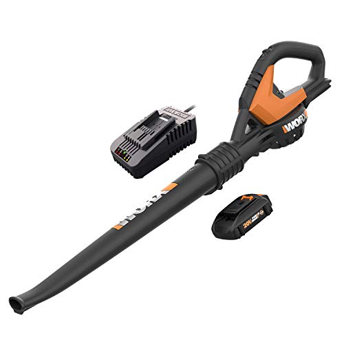 WORX 20V Cordless Leaf Blower WG545.6 DC Blower Vacuum,1 * 2.0Ah Battery & Charger Included