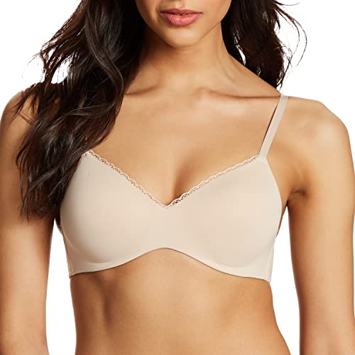Maidenform womens Pure Comfort T-shirt Wireless Dm7681 T Shirt Bra, Paris Nude, Small US