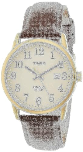 Timex Men's TW2P75800 Easy Reader 38mm Brown/Gold-Tone/Cream Leather Strap Watch