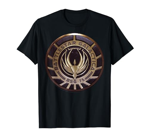 Battlestar Galactica Gold BSG 75 Emblem T-Shirt