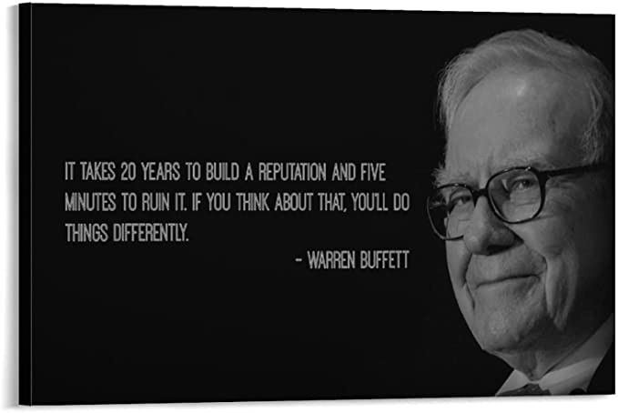 Office Decoration Poster Successful Investor Warren Buffett Quotes The Poster Canvas Painting Posters and Prints Wall Art Pictures for Living Room Bedroom Decor (unframed,08x12 inch)