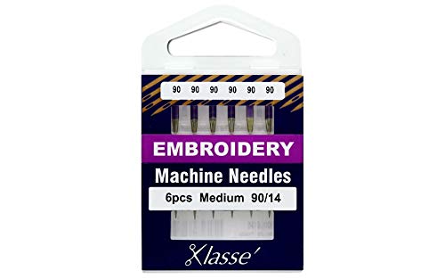 Klasse Machine Needle Embroidery Size 90/14 6pc